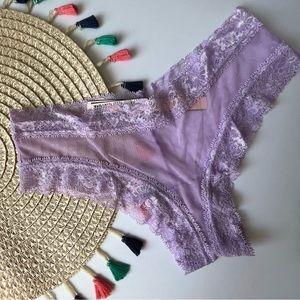 Victoria's Secret The Lacie Floral Frenzy Cheeky Panty Unicorn Purple M NEW